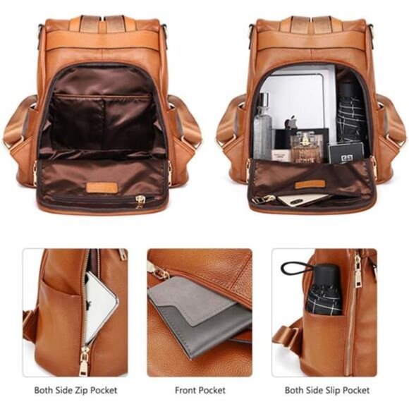Kattee Women\'s Anti-Theft Backpack Purse Genuine Leather Shoulder Bag Fashion main image 4